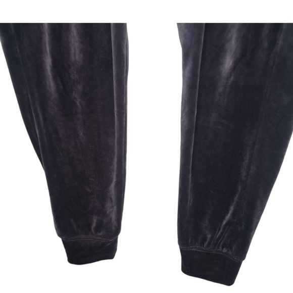 Cynthia Rowley Grey Velvet Velour Jogger Lounge Pants - Picture 4 of 5